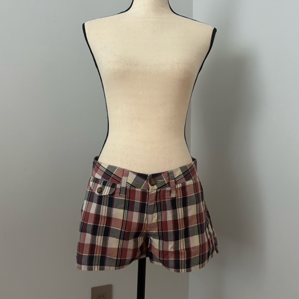LUCKY BRAND WOMENS COTTON PLAID SHORTS